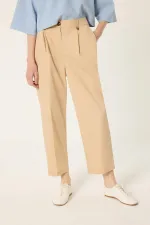 HIGH WAISTED CARROT PANTS WITH DARTS