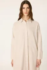 OVERSIZE LINEN SHIRT DRESS