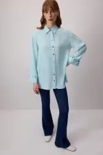 BUTTON DETAIL STRIPED POPLIN SHIRT BUTTON DETAIL STRIPED POPLIN SHIRT