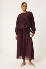 SKIRT SET WITH PIPING DETAIL