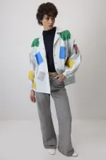 COLORFUL PATCHED GABARDINE JACKET