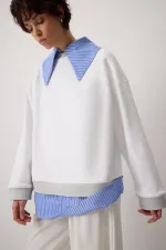 CONTRAST STRIPED SWEATSHIRT