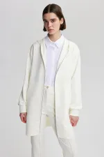 FERMUARLI İNCE KREP CEKET