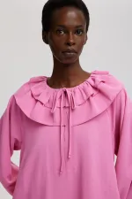 DRESS WITH RUFFLED COLLAR DRESS WITH RUFFLED COLLAR