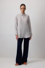 SHIRT COLLAR MELANGE TUNIC