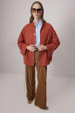 GENİŞ MANŞETLİ ÇITÇITLI CEKET