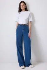 WIDE-LEG DENIM PANTS