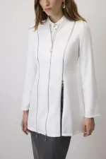 ZIPPED CREPE JACKET ZIPPED CREPE JACKET