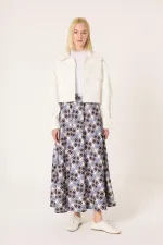 JUPE À MOTIFS AVEC TAILLE ÉLASTIQUE