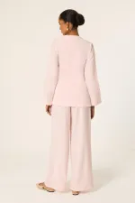 ENSEMBLE TUNIQUE ET PANTALON AVEC BOUCLE DORÉE