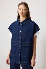 DENIM VEST WITH POCKETS