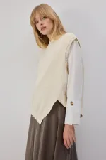 ASİMETRİK KESİM TRİKO SÜVETER