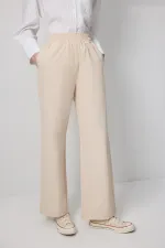 BELİ LASTİKLİ BOL PAÇA PANTOLON