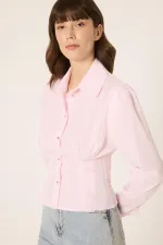 BELİ PİLELİ TAŞLI GÖMLEK