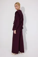 DOUBLE-BREASTED BELTED SHIRT AND TROUSER SET DOUBLE-BREASTED BELTED SHIRT AND TROUSER SET