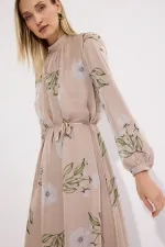 Robe longue doublée en mousseline