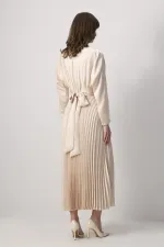 PİLELİ SATEN  ELBİSE