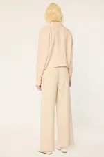KNITTED PANTS WITH ELASTIC WAISTBAND KNITTED PANTS WITH ELASTIC WAISTBAND