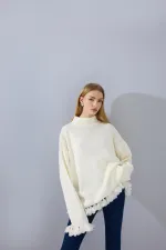 ŞİFON PÜSKÜLLÜ TRİKO KAZAK