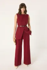 BELTED VEST AND TROUSER SET