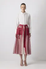 JUPE EN ORGANZA AVEC POCHES DÉTAILLÉES