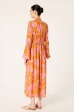 PLEATED PATTERNED DRESS PLEATED PATTERNED DRESS