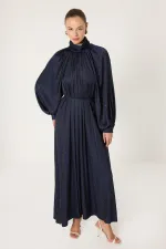 TAŞLI ŞİFON ELBİSE