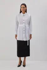 CHEMISE EN POPLIN CEINTURE