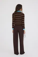 POLO YAKA ÇİZGİLİ TRİKO KAZAK