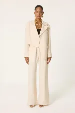 ENSEMBLE VESTE ET PANTALON ASYMÉTRIQUE