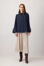 CHEMISE COURTE EN POPLIN À POIGNETS LARGES CHEMISE COURTE EN POPLIN À POIGNETS LARGES