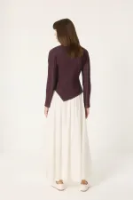 Ensemble blouse et jupe en denim Lycra 2 pièces