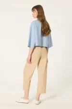HIGH WAISTED CARROT PANTS WITH DARTS