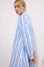 ÇİZGİLİ GÖMLEK ELBİSE