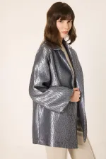 VESTE JACQUARD AVEC DÉTAIL DE CEINTURE