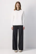 T-SHIRT 100% COTON À COL RIBANA