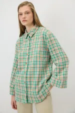 GENİŞ MANŞETLİ EKOSE GÖMLEK