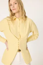 DÜĞME DETAYLI POPLIN GÖMLEK