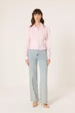 BELİ PİLELİ TAŞLI GÖMLEK