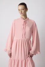 ŞİFON KATMANLI ELBİSE