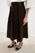 PLEATED BELTED SKIRT PLEATED BELTED SKIRT