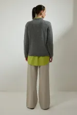 STAND-NECK KNITTED SWEATER STAND-NECK KNITTED SWEATER