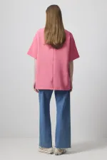 T-SHIRT EN CRÊPE À MANCHES COURTES