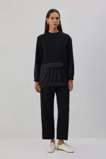 SATEN GARNİLİ KREP TUNİK