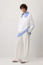 CONTRAST STRIPED SWEATSHIRT