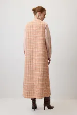 Tweed Plaid V-Neck Vest