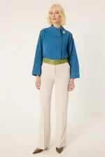 CHEMISE EN POPLINE ASYMÉTRIQUE