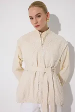 NAKIŞLI UZUN GABARDİN YELEK