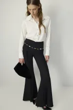 RIBBED SPANISH FLARE TROUSERS RIBBED SPANISH FLARE TROUSERS