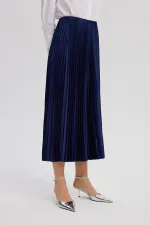 JUPE PLISSÉE EN SATIN